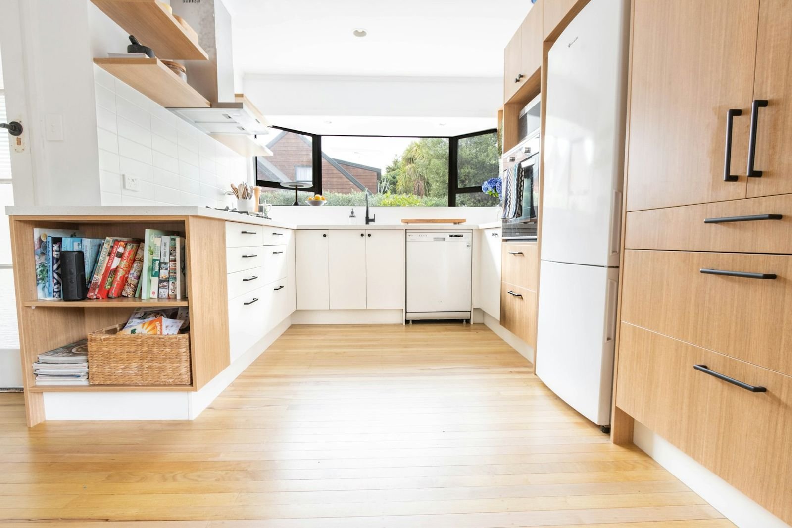Full run of fitted cabinetry