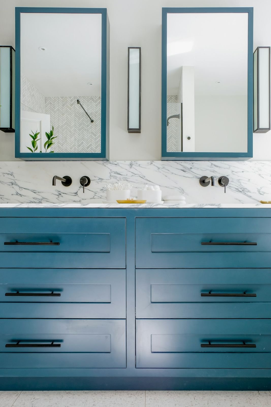 Installed vanity casework
